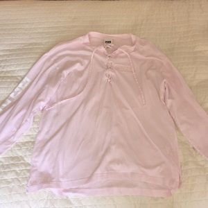 PINK light pink long sleeve cross t-shirt